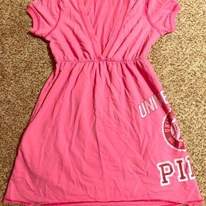 PINK university French terry cotton top